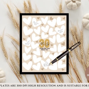 30 Reasons Why we love you guestbook, 30th birthday gifts for women men, 30th birthday decorations for her him, 30 things we love about you,