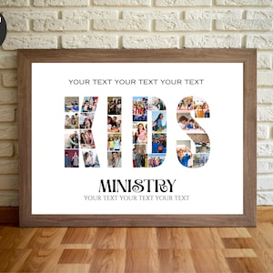 Kids Ministry Editable Photo Collages, Kids Ministry Gifts, Children&#39;s Ministry Pastor, Youth Ministry Decor, Christian Pastor Art Template