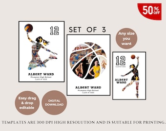 Women's Basketball Photo Collage: Senior Night Gift (Digital Download)