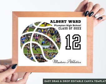 Basketball Fotocollage: Personalisiertes Sport Geschenk (Digitaler Download)