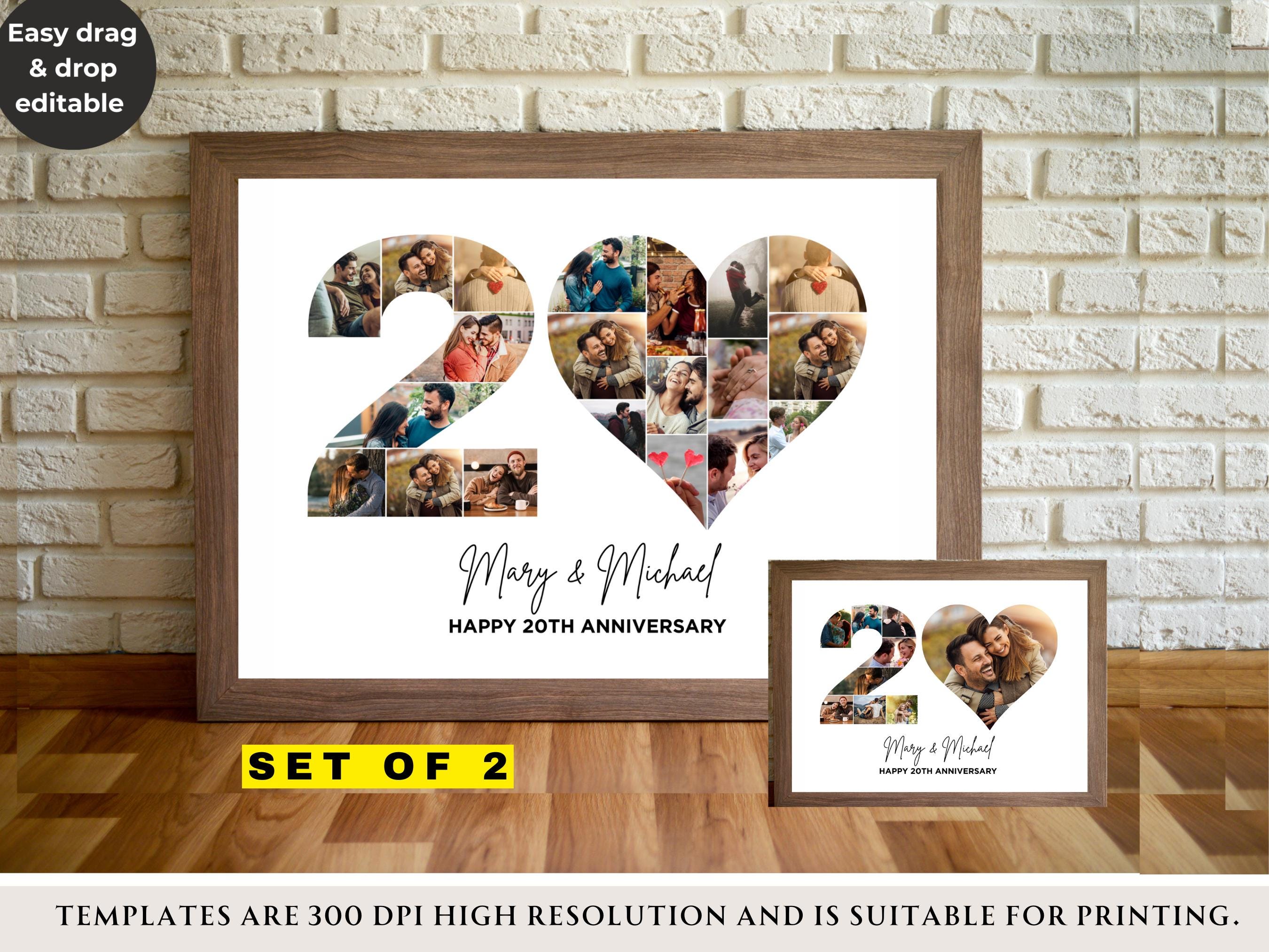その他 LGEAR 20th ANNIVERSARY COLLECTION 20th Anniversary Heart Photo Collage Gift (digital Download) - Etsy