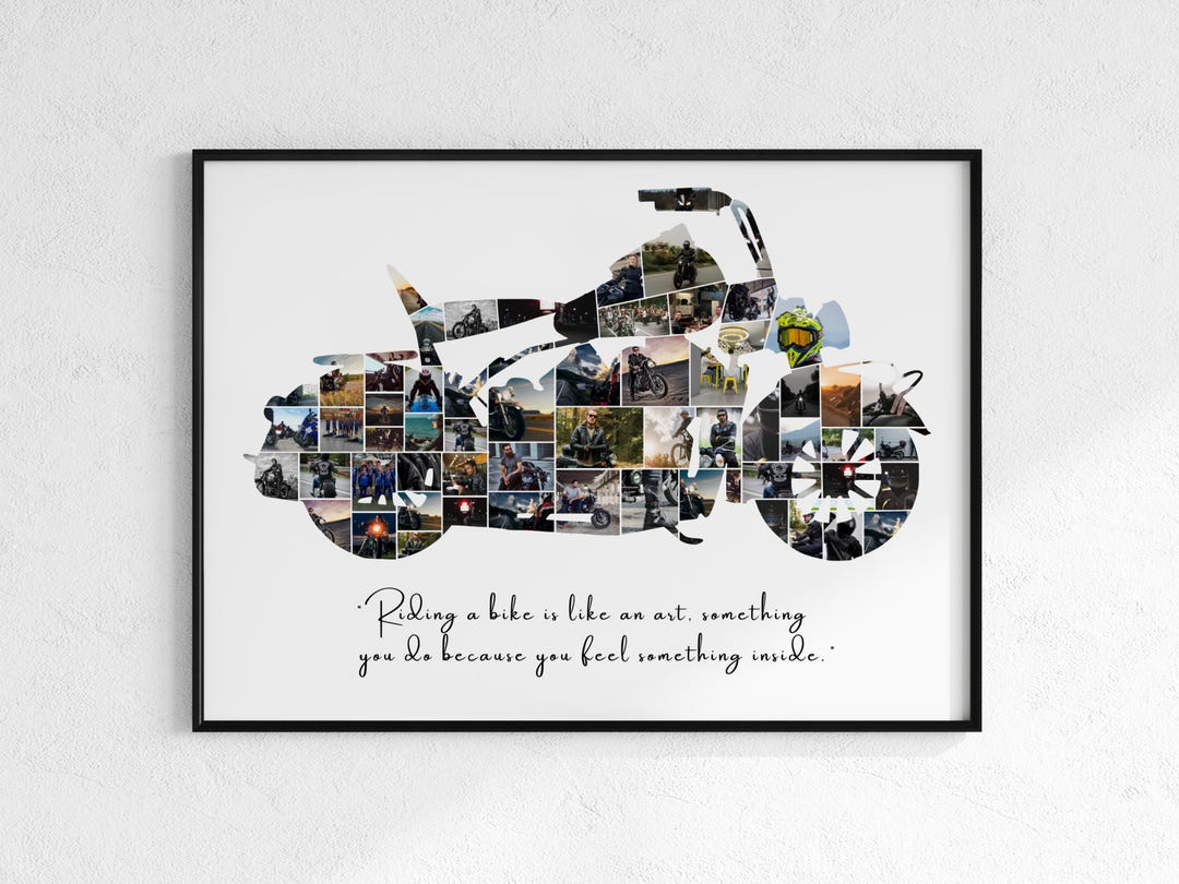 Motorcycle Photo Collage Gift: Custom Motorbike Art (digital Download ...