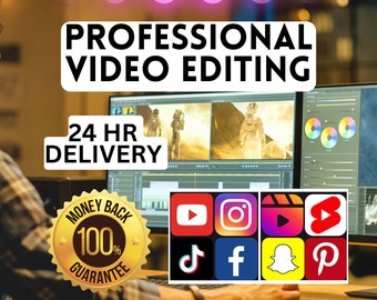 Videobewerkingsservice YouTube, TikTok bewerken, Video-editor kort, Edit Reel, gepersonaliseerde videobewerking, met service van de beste kwaliteit.