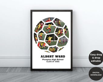 Soccer Ball Photo Collage: Senior Night Gift (Digital Download)