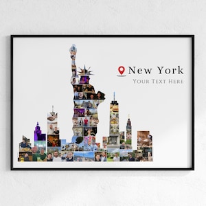 Custom New York Photo Collage Template: USA Travel Gift (Digital Download)