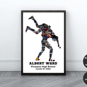 Personalized Wrestling Photo Collage: Senior Night Gift (Digital Download)
