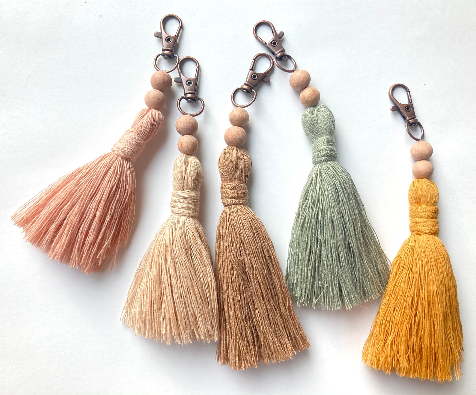 Beaded Tassel Zipper Pulls/keychains Etsy