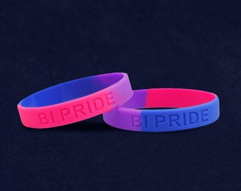 Bisexual PRIDE Silicone Bracelets - Available in Bulk Quantities