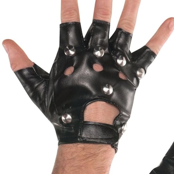 Fingerless Studded Gloves