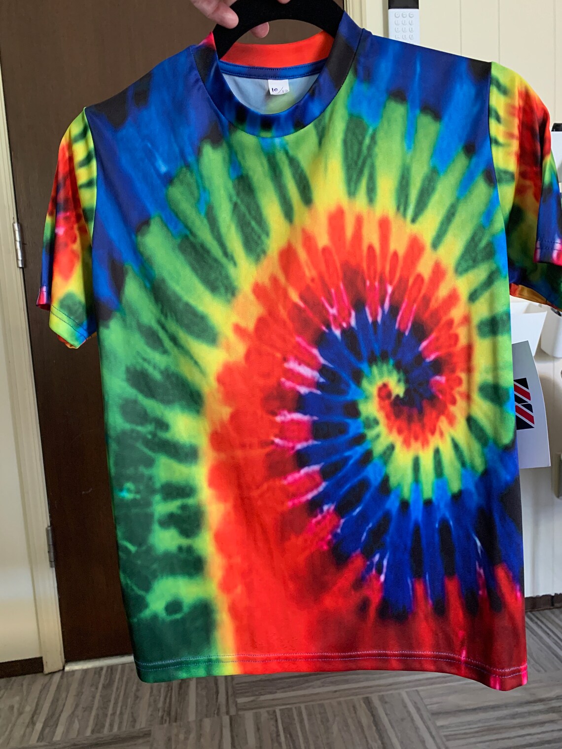 DYJ Spiral Tie Dye Print. Boys SS Printed Tie Dye Poly Shirt | Etsy