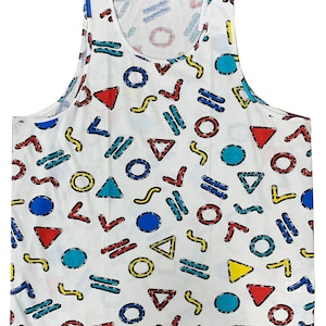 Big/Tall Retro 80s 90s Graphic Tank Top