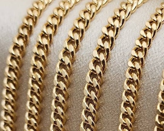 14k Gold Miami Cuban Link/Curb chains. Different sizes. 2.90mm/3.70mm. Highest quality. REAL GOLD. Worldwide free shipping. 585 Certified.