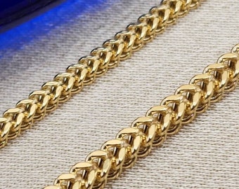 14k Gold Foxtail/Spiga/Wheat chains. Different sizes. 2mm/3mm. REAL GOLD. Worldwide free shipping. 585 Certified. Birthday/anniversary gift