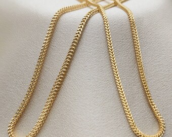 Collana Oro 14kt Franco Collana A Catena A Coda Di Volpe E Grano In Oro 14 Carati, 2 Mm - 2 Guillermo Forchino Collana Oro 14kt Franco Collana A Catena A Coda Di Volpe E Grano In Oro 14 Carati, 2 Mm - 2 Guillermo Forchino