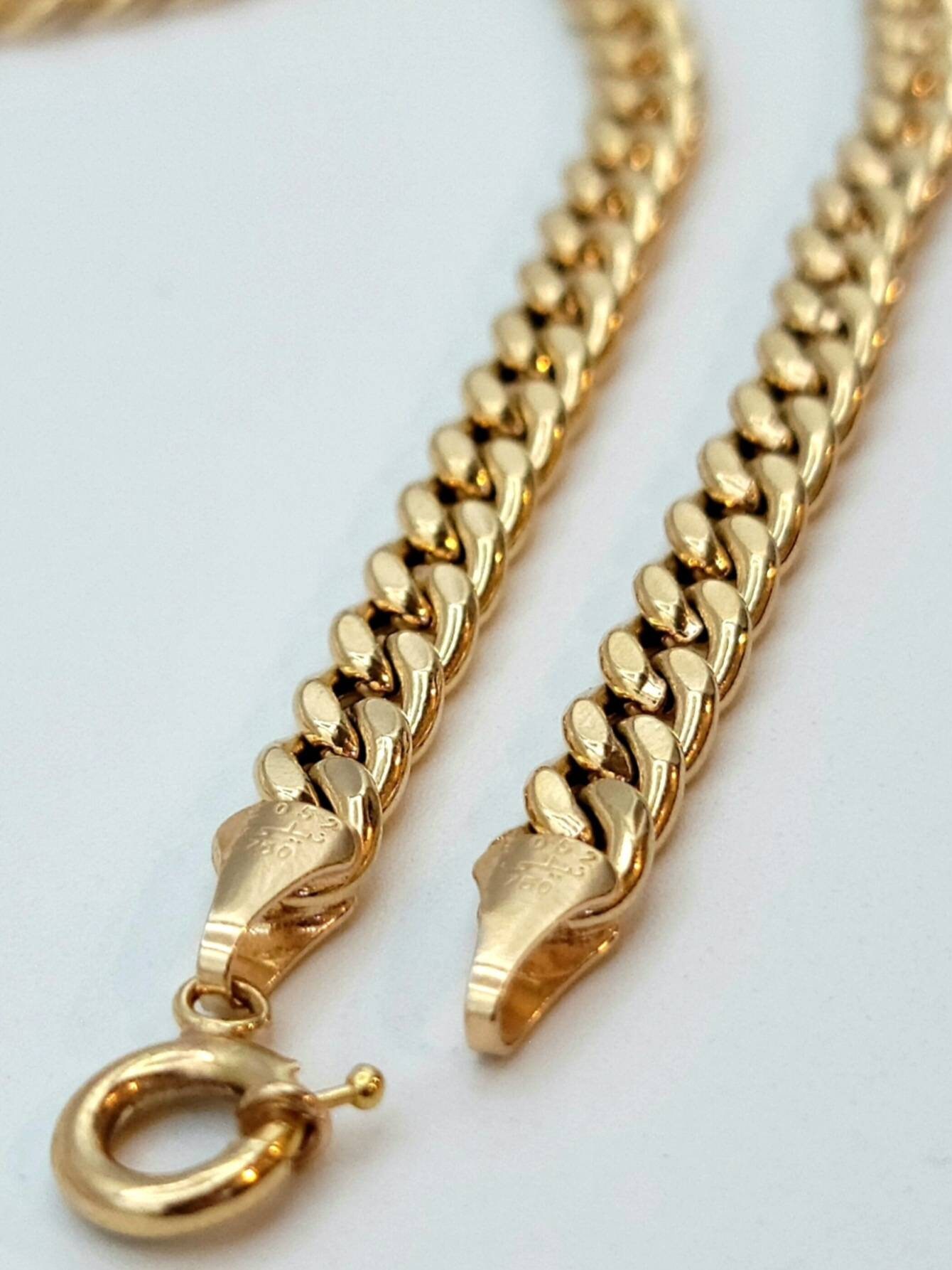 18k Gold Curb Chain: 7mm Miami Cuban Link, Heavy Gold - Etsy