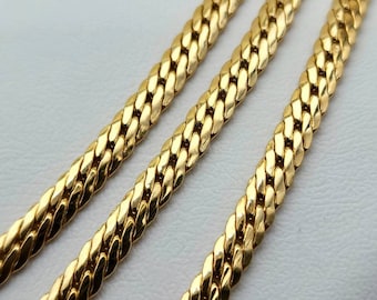 18k gouden kinketting: Cubaanse chokerketting van 4 mm, 750 gecertificeerd