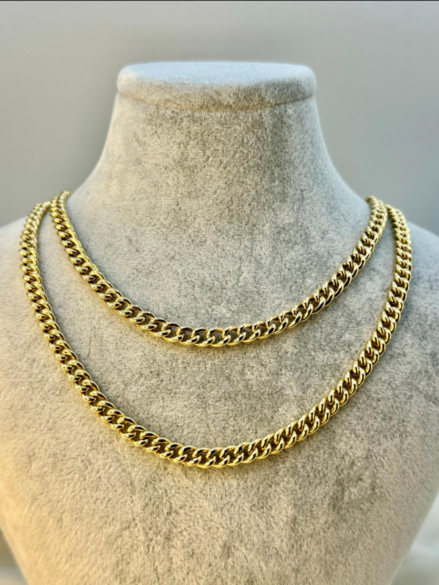 Collana girocollo oro giallo maglia a grani di riso | Vicenza Gioielli