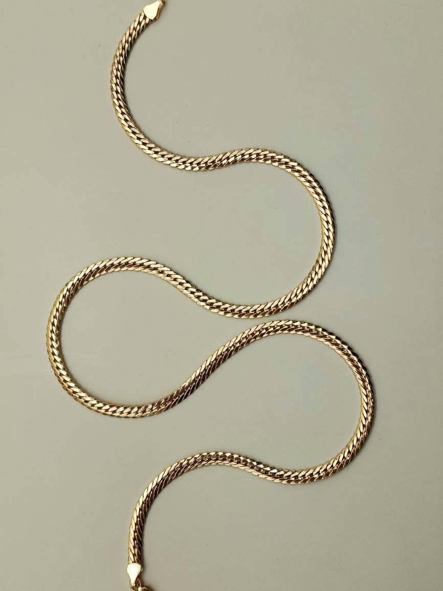 18k Gold Snake Chain. 4mm. Highest Quality of Gold. REAL GOLD 