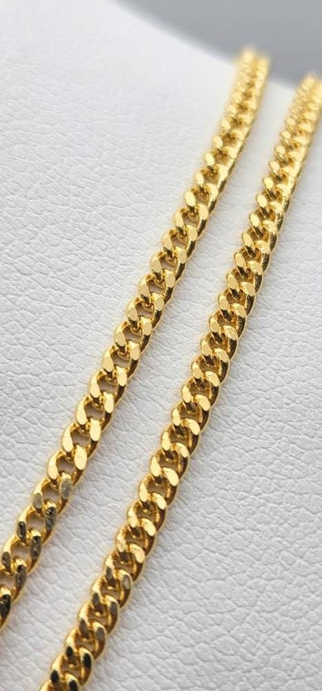 18金　18k ネックレス 50cm キューバン　マイアミ　カット2mm Miami Cuban Chain - マイアミキューバンチェーン - VALUABLE