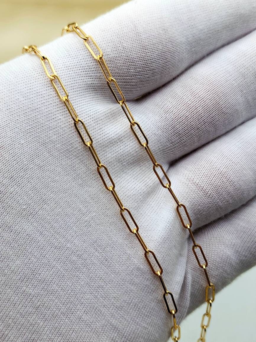 WXP 18K Gold Cuban Link Chain Necklace or Bracelet for Men
