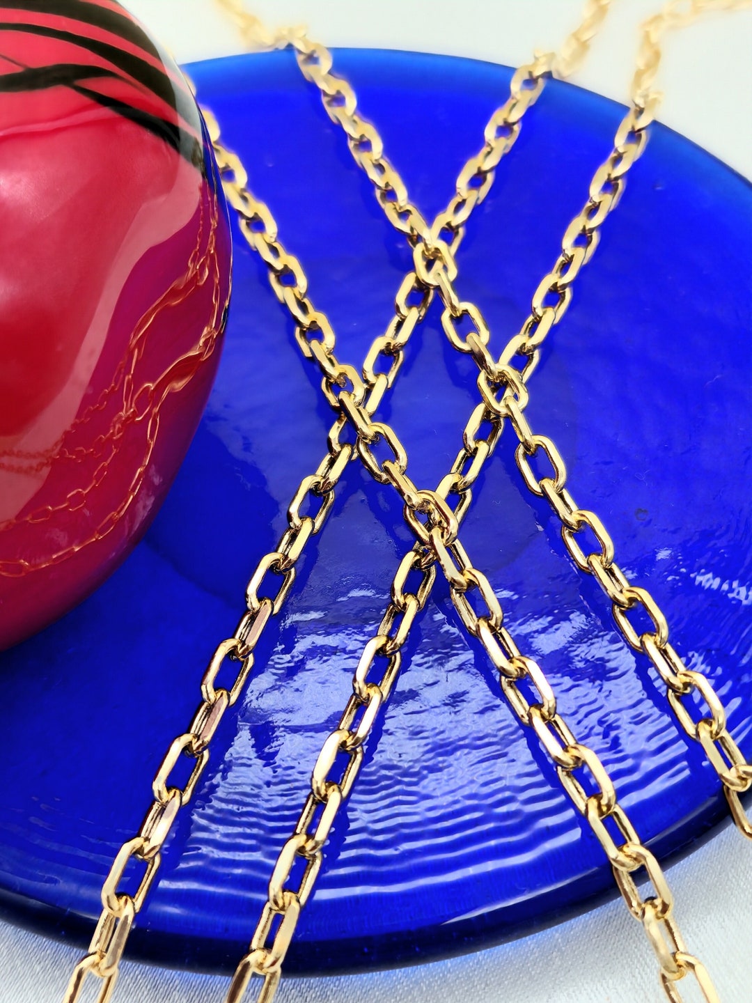 Catena A Maglie Lucide In Vero Oro 18k: (16-24 Pollici) Da 0,6 Mm A 1,4 Mm - Italia - Foto 7