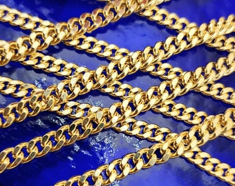 Collana barbazzale da donna in oro giallo 18 carati quadrato