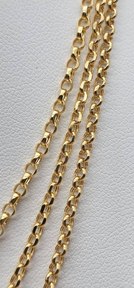 14k Gold Rolo chains. Different sizes. 2mm 3mm. REAL GOLD. Worldwide 585 Certified stamped. Best birthday Anniversary gift