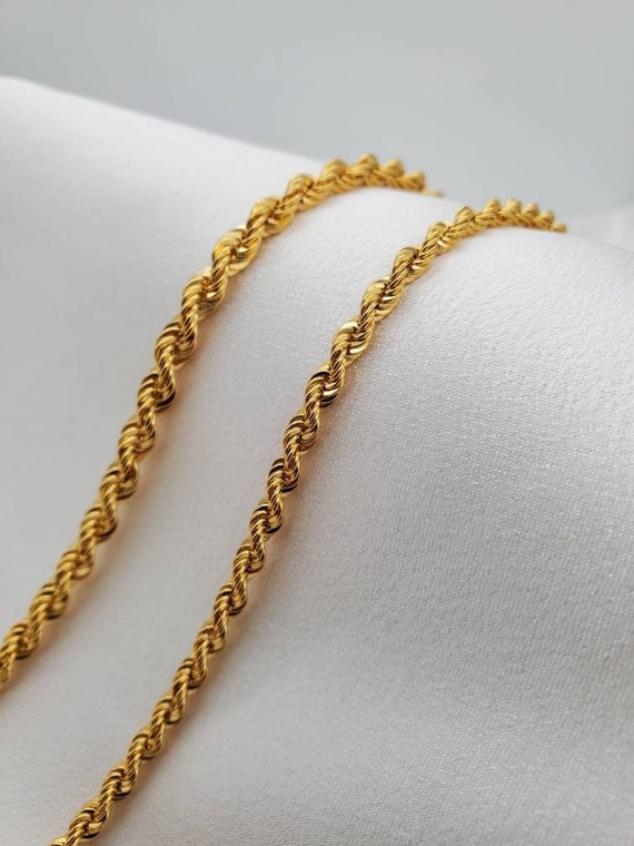 Rope Chain - 4mm, Size 18, 18K - The GLD Shop