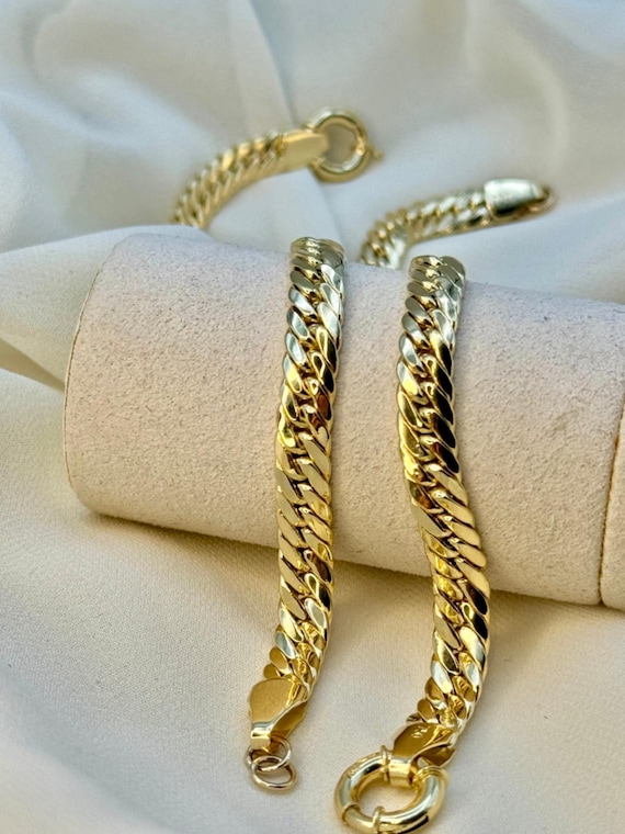 Bracciale Oro Giallo 10K Catana Ro Cava – 20,8 Cm, Larghezza 6,5 Mm, 3,8 Gr