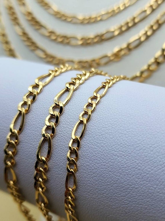 14k Gold Figaro Necklace and Bracelet Chain Sets. 4mm 5mm.worldwide Free Shipping. ONLY REAL GOLD Birthday anniversary Gift. 585 Certified Etsy