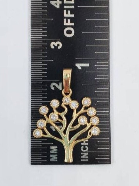 22'' Men's Gold Stainless Steel Tree Of Life Round CZ Pendant Chain 22'' Men's Gold Stainless Steel Tree Of Life Round CZ Pendant Chain