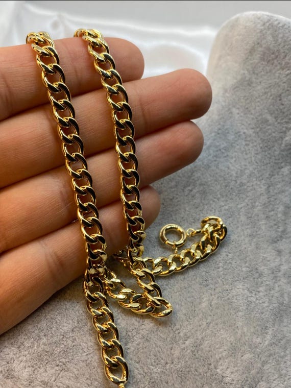 Buy 18k Gold Curb Link Chain Necklace - 6.5mm Heavy Gold Online in