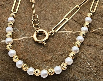 Orelia - Collana placcata in oro 18k con ciondolo a T | ASOS