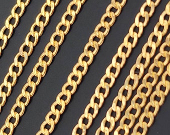 18k Gold Curb Chain: 2mm Real Gold, 750 Certified