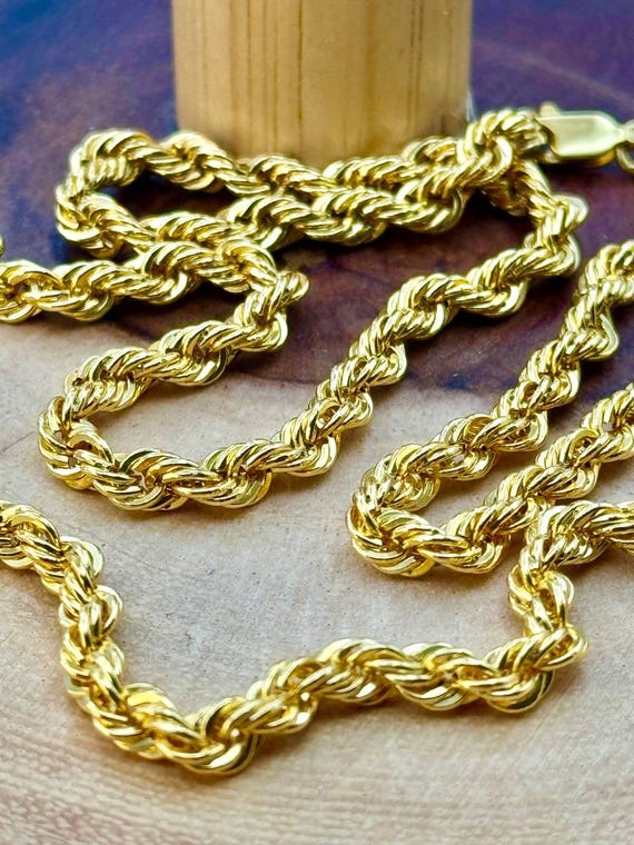 14k Gold Rope REAL Heavy Worldwide
