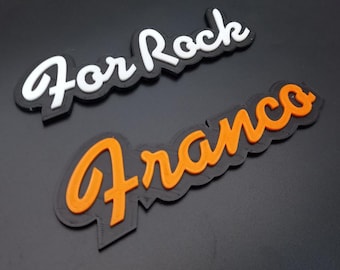 Personalized 3D  badge in  Two-Rock style / Different colors and sizes