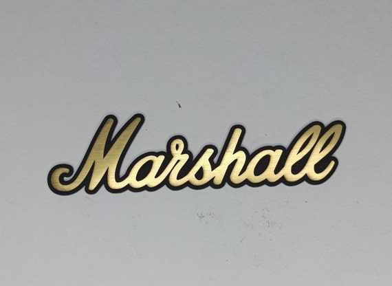Gevangenisstraf Druif Vermeend Marshall Logo Goud of Zilver kleur - Etsy Nederland
