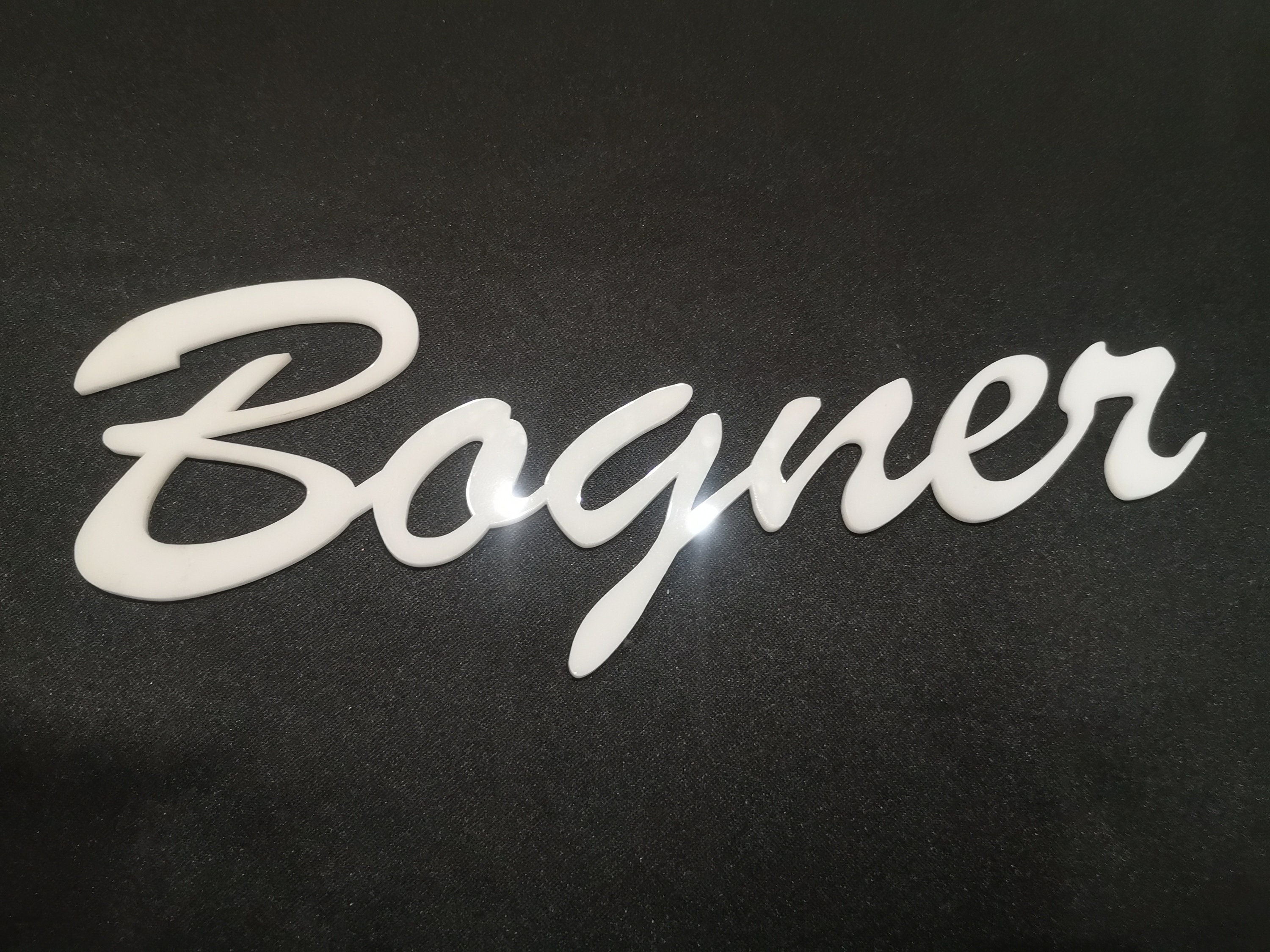 Bogner Logo White 255 Mm 10 Etsy UK