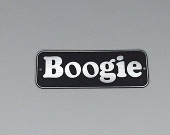 Boogie logo silver 108 mm - 4.2"