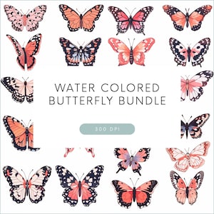 Prachtige verschillende vlinder clipart bundel - Diverse digitale illustratie set - Perfect voor knutselen, educatieve projecten en ontwerp