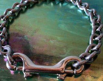 Edelstahl Twisted Halskette | Schwerer klobiger Silberschmuck, Queer, Punk, Goth, Alternative, Grunge, Industrial, Emo