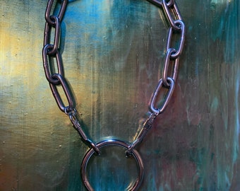 O-Ring Edelstahl Kette Halskette | Heavy Duty Chunky Unisex Nonbinary Schmuck, Punk, Goth, Grunge, Alternative, Industrial