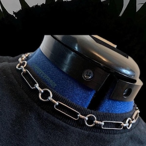 O Ring Chain Choker/ Necklace | Stainless Steel Hypoallergenic Alt Queer Jewelry Fashion, Gothic, Punk, Goth, Alternative, Grunge, Biker Emo