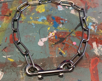Doppelendige Kette Halskette | Edelstahl Chunky Schmuck, Queer, Punk, Goth, Gothic, Alternative, Grunge, Industrial, Emo, Metal, Rock