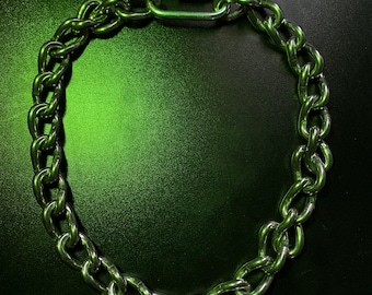 Edelstahl Twisted Kette Halsband | Bdsm Anhänger Silber, Punk, Goth, Alternative, Grunge, Industrial Emo