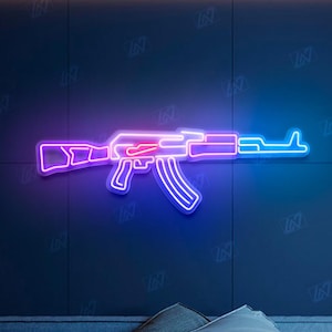 Gun Led Neon Signs AK 47 Gift Pistol LED Neon Lights Gun Gun Led Neon Signs AK 47 Gift Pistol LED Neon Lights Gun