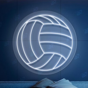Volleyball - LED Neon Sign, Tennis Player Wall Decor, Sport Led Neon Sign, Decor for Kids Room, Sport Signs