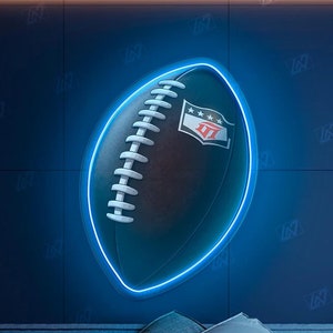 NFL Ball - LED Neon Sign with UV Print, American Football Sign,  Motivation Neon Sign,