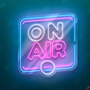 On Air - LED Neon Sign, Studio Recording Light, Live Streaming Sign, Podcast Room Decor, Radio Station Neon, Gamer Room Light,Cool Desk Sign