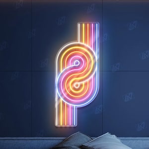 Geometric Lines - LED Neon Sign, Colorful LGBT Wall Art, Modern Pride Room Decor, Vibrant LGBTQ Light, Aesthetic Rainbow Neon Sign